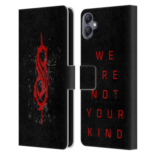 Slipknot We Are Not Your Kind Red Distressed Look Leather Book Wallet Case Cover For Samsung Galaxy A05