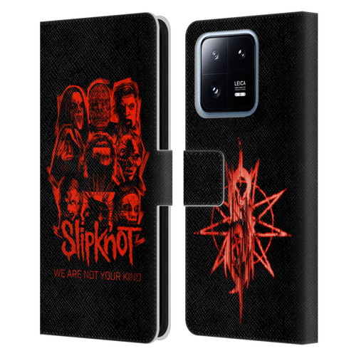 Slipknot We Are Not Your Kind Red Patch Leather Book Wallet Case Cover For Xiaomi 13 Pro 5G