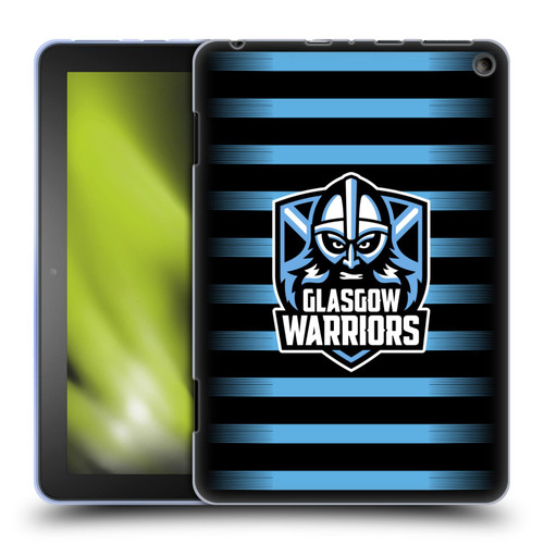 Glasgow Warriors Logo 2 Stripes Soft Gel Case for Amazon Fire HD 8/Fire HD 8 Plus 2020