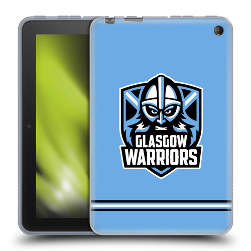 Glasgow Warriors Logo Stripes Blue Soft Gel Case for Amazon Fire 7 2022