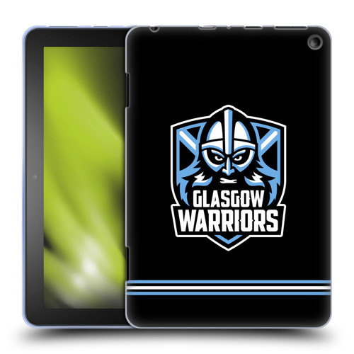 Glasgow Warriors Logo Stripes Black Soft Gel Case for Amazon Fire HD 8/Fire HD 8 Plus 2020