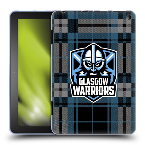 Glasgow Warriors Logo Tartan Soft Gel Case for Amazon Fire HD 8/Fire HD 8 Plus 2020