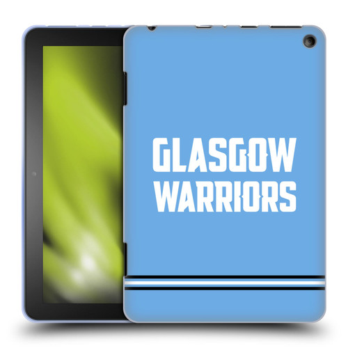 Glasgow Warriors Logo Text Type Blue Soft Gel Case for Amazon Fire HD 8/Fire HD 8 Plus 2020
