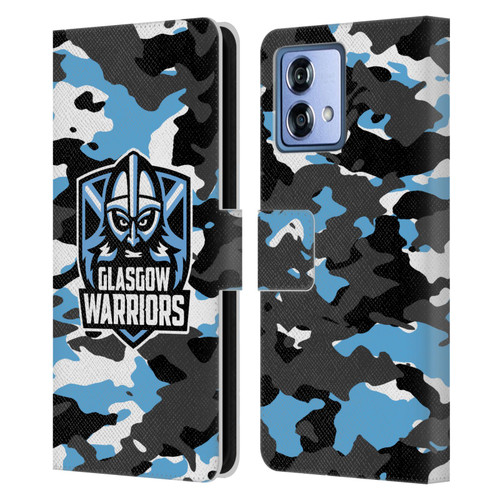Glasgow Warriors Logo 2 Camouflage Leather Book Wallet Case Cover For Motorola Moto G84 5G