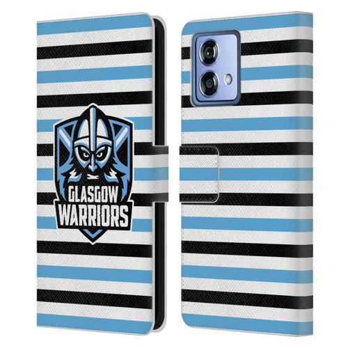 Glasgow Warriors Logo 2 Stripes 2 Leather Book Wallet Case Cover For Motorola Moto G84 5G