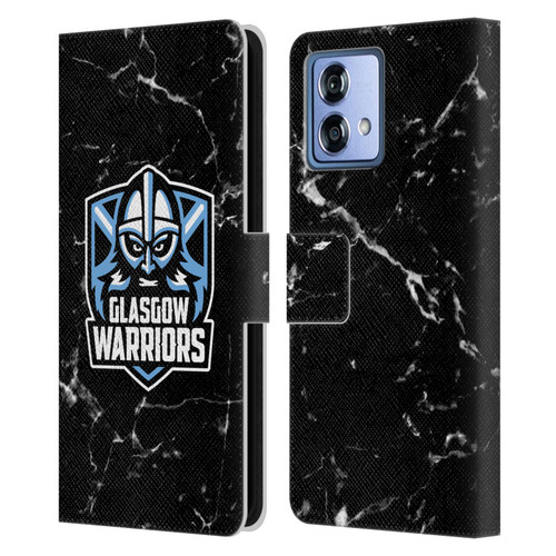 Glasgow Warriors Logo 2 Marble Leather Book Wallet Case Cover For Motorola Moto G84 5G