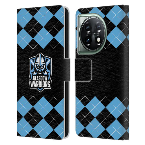 Glasgow Warriors Logo 2 Argyle Leather Book Wallet Case Cover For OnePlus 11 5G