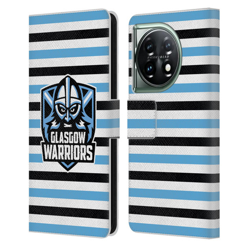 Glasgow Warriors Logo 2 Stripes 2 Leather Book Wallet Case Cover For OnePlus 11 5G