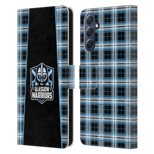 Glasgow Warriors Logo 2 Tartan Leather Book Wallet Case Cover For Samsung Galaxy M54 5G