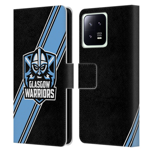 Glasgow Warriors Logo 2 Diagonal Stripes Leather Book Wallet Case Cover For Xiaomi 13 5G