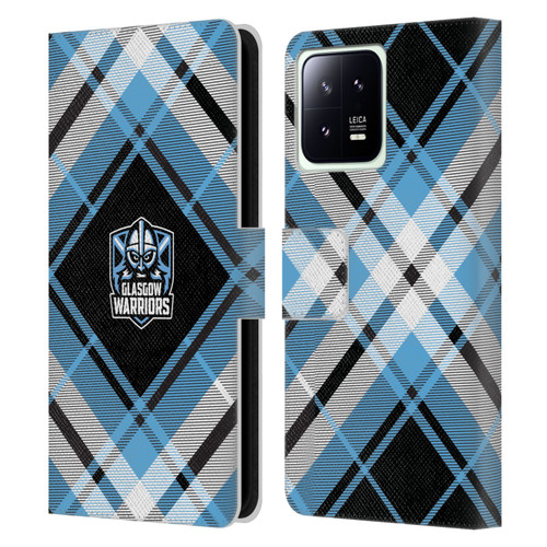 Glasgow Warriors Logo 2 Diagonal Tartan Leather Book Wallet Case Cover For Xiaomi 13 5G