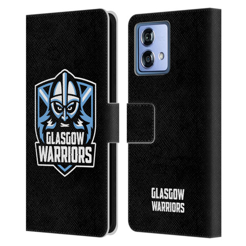Glasgow Warriors Logo Plain Black Leather Book Wallet Case Cover For Motorola Moto G84 5G