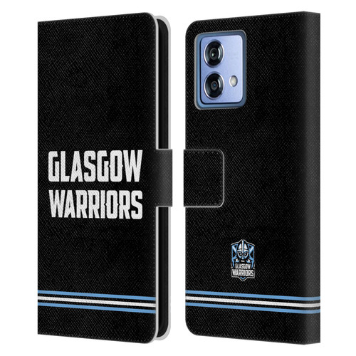 Glasgow Warriors Logo Text Type Black Leather Book Wallet Case Cover For Motorola Moto G84 5G
