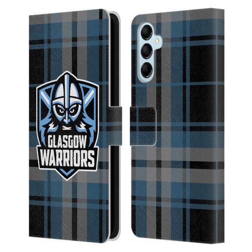 Glasgow Warriors Logo Tartan Leather Book Wallet Case Cover For Samsung Galaxy M14 5G