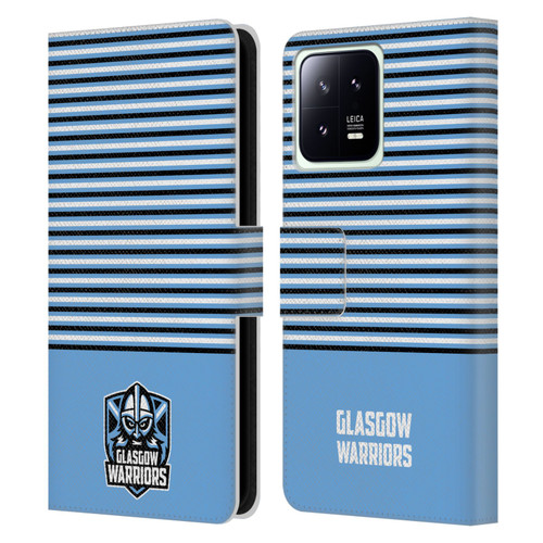 Glasgow Warriors Logo Stripes Blue 2 Leather Book Wallet Case Cover For Xiaomi 13 5G