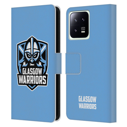 Glasgow Warriors Logo Plain Blue Leather Book Wallet Case Cover For Xiaomi 13 5G