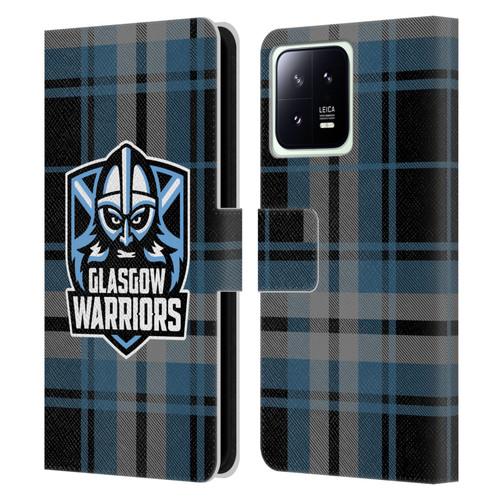 Glasgow Warriors Logo Tartan Leather Book Wallet Case Cover For Xiaomi 13 5G
