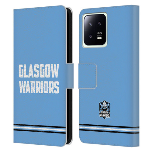 Glasgow Warriors Logo Text Type Blue Leather Book Wallet Case Cover For Xiaomi 13 5G