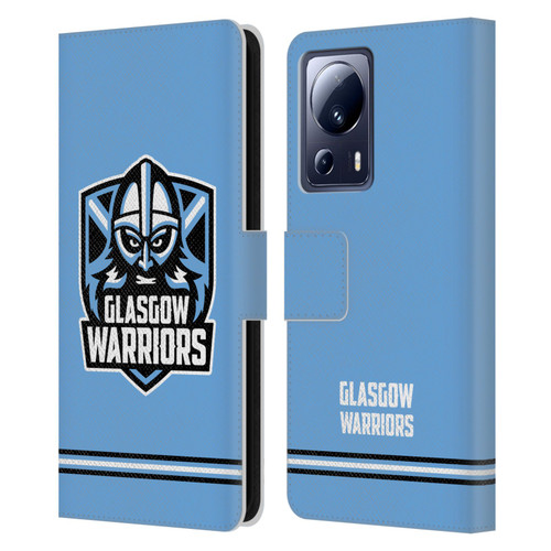Glasgow Warriors Logo Stripes Blue Leather Book Wallet Case Cover For Xiaomi 13 Lite 5G