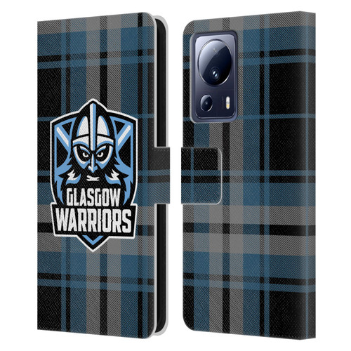 Glasgow Warriors Logo Tartan Leather Book Wallet Case Cover For Xiaomi 13 Lite 5G