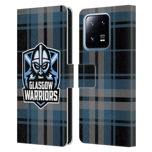 Glasgow Warriors Logo Tartan Leather Book Wallet Case Cover For Xiaomi 13 Pro 5G