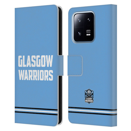 Glasgow Warriors Logo Text Type Blue Leather Book Wallet Case Cover For Xiaomi 13 Pro 5G
