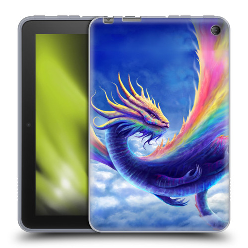 Anthony Christou Art Rainbow Dragon Soft Gel Case for Amazon Fire 7 2022