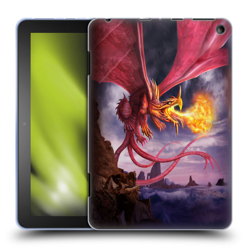 Anthony Christou Art Fire Dragon Soft Gel Case for Amazon Fire HD 8/Fire HD 8 Plus 2020