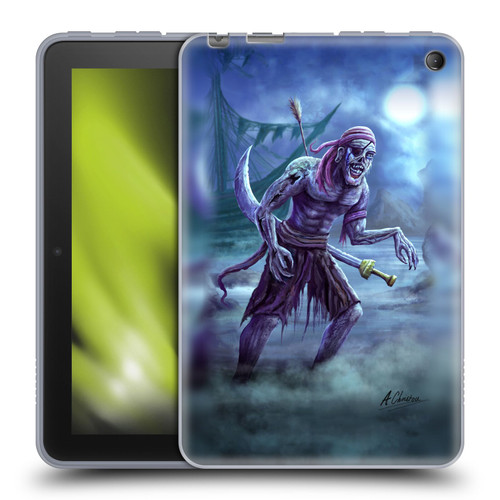 Anthony Christou Art Zombie Pirate Soft Gel Case for Amazon Fire 7 2022