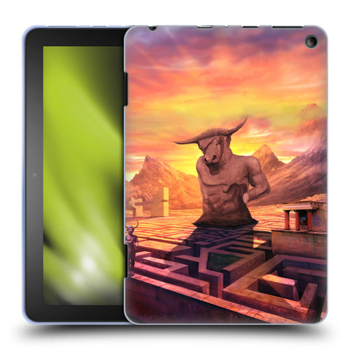 Anthony Christou Fantasy Art Minotaur In Labyrinth Soft Gel Case for Amazon Fire HD 8/Fire HD 8 Plus 2020