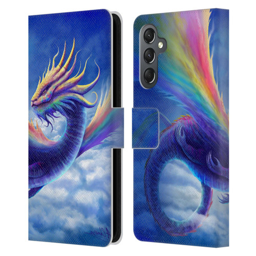 Anthony Christou Art Rainbow Dragon Leather Book Wallet Case Cover For Samsung Galaxy A25 5G
