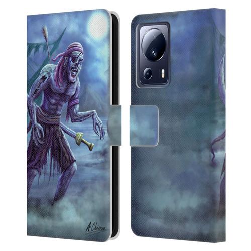 Anthony Christou Art Zombie Pirate Leather Book Wallet Case Cover For Xiaomi 13 Lite 5G