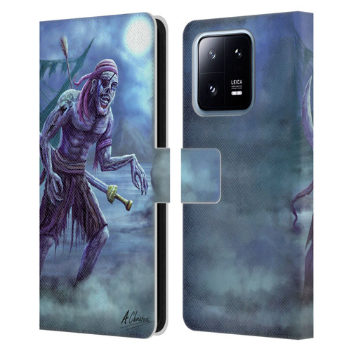 Anthony Christou Art Zombie Pirate Leather Book Wallet Case Cover For Xiaomi 13 Pro 5G
