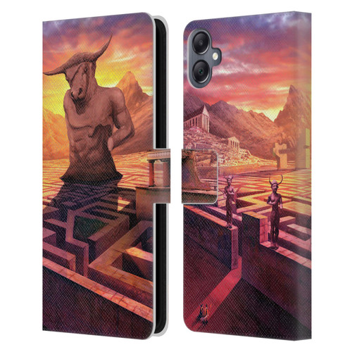 Anthony Christou Fantasy Art Minotaur In Labyrinth Leather Book Wallet Case Cover For Samsung Galaxy A05