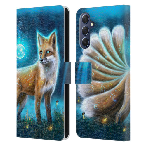 Anthony Christou Fantasy Art Magic Fox In Moonlight Leather Book Wallet Case Cover For Samsung Galaxy M54 5G