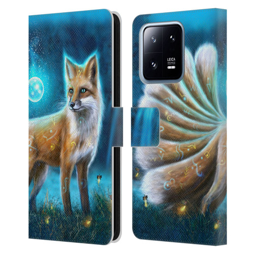 Anthony Christou Fantasy Art Magic Fox In Moonlight Leather Book Wallet Case Cover For Xiaomi 13 Pro 5G