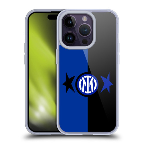 Fc Internazionale Milano IM 2Stars Black & Blue Soft Gel Case for Apple iPhone 14 Pro & MagSafe