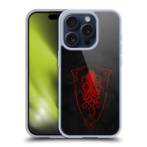 Christos Karapanos Key Art Octopus Shield Logo Soft Gel Case for Apple iPhone 15 Pro