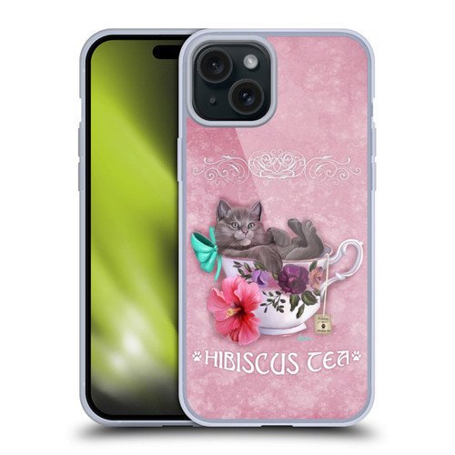 Ash Evans Graphics Hibiscus Tea Soft Gel Case for Apple iPhone 15 Plus