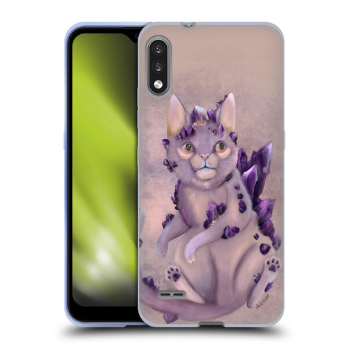 Ash Evans Graphics Amethyst Cat Soft Gel Case for LG K22