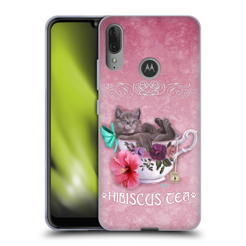 Ash Evans Graphics Hibiscus Tea Soft Gel Case for Motorola Moto E6 Plus