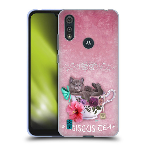 Ash Evans Graphics Hibiscus Tea Soft Gel Case for Motorola Moto E6s (2020)