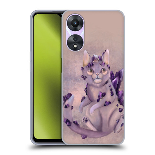 Ash Evans Graphics Amethyst Cat Soft Gel Case for OPPO A78 4G