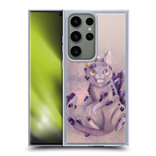 Ash Evans Graphics Amethyst Cat Soft Gel Case for Samsung Galaxy S23 Ultra 5G
