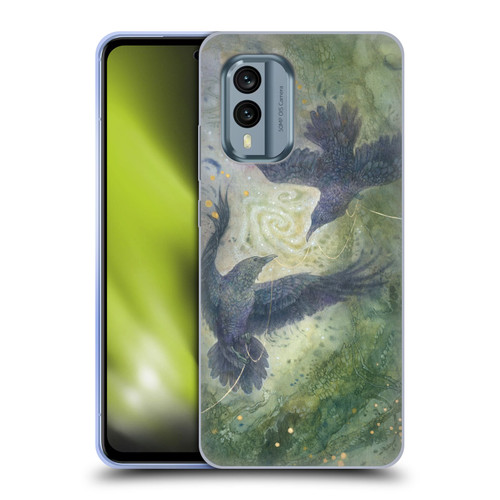 Stephanie Law Graphics Huginn And Muninn Soft Gel Case for Nokia X30