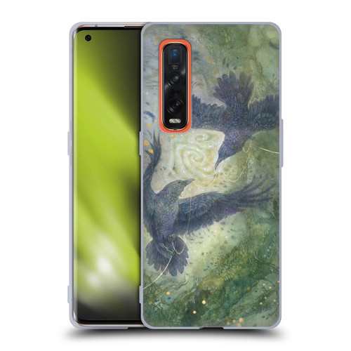 Stephanie Law Graphics Huginn And Muninn Soft Gel Case for OPPO Find X2 Pro 5G