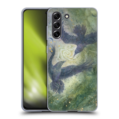 Stephanie Law Graphics Huginn And Muninn Soft Gel Case for Samsung Galaxy S21 FE 5G