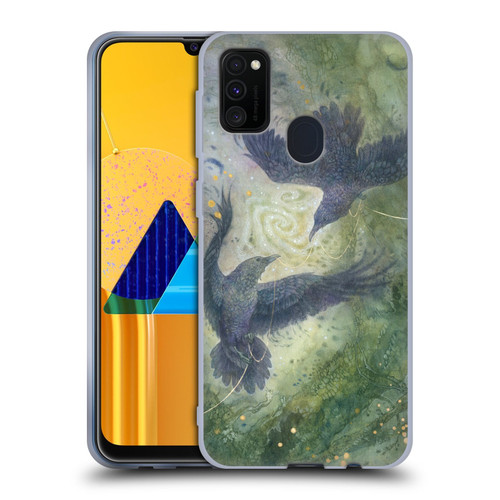 Stephanie Law Graphics Huginn And Muninn Soft Gel Case for Samsung Galaxy M30s (2019)/M21 (2020)