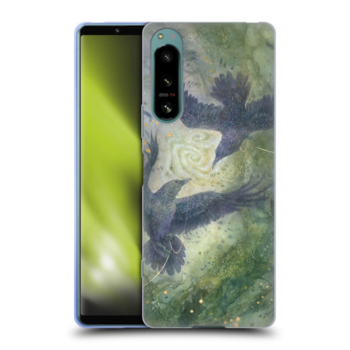 Stephanie Law Graphics Huginn And Muninn Soft Gel Case for Sony Xperia 5 IV
