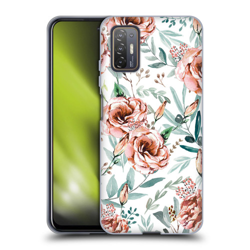 Anis Illustration Bloomers White Soft Gel Case for HTC Desire 21 Pro 5G